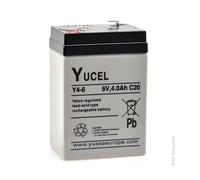 Yucel - Batterie plomb AGM YUCEL Y4-6 6V 4Ah F4.8-Yucel