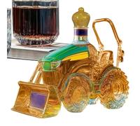 yuchdzexu Carafe à décanter en verre pour tequila, rangement, ornement | Bouteille de vin en forme de tracteur 3D pour décoration de ferme, homme, cave, maison, bar, armoire familiale