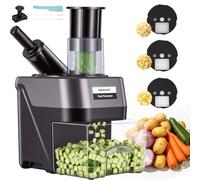 YUCHENGTECH Decoupe Legumes en Cube Électrique 9/12/16 mm 100W | Lames Interchangeables Coupe en Dés pour Pommes de Terre, Carottes, Oignons