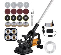 YUCHENGTECH Ponceuse de Sol Beton 4 Têtes 3800W 3 Types de Disques Inclus | kit Surfaceuse Beton,Meulage, Décapage, Polissage,Avec Pompe à Eau et Rallonge