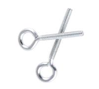 Yudesun Boulon à œil Fixations - Acier au Carbone Oeilleton Zingage Blanc Vis à Oeil Pièces de Machine Fermé Anneau Vis à Boucle M3 M4 M5 M6 M8
