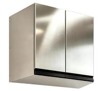 YUE JJXN Meuble Haut de Cuisine INOX 304, Poignée Encastrée Masquée Armoire | Charnière à Fermeture Douce Surface Facile à Nettoyer Buanderie Atelier Cuisine(90cm/35.4in)