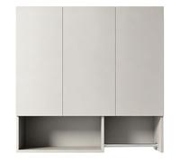 YUE JJXN Meuble Haut de Cuisine INOX, Rangement Mural Multi-Zones Armoire | Armoire Murale Métal Multicouche Frein de Porte, Étagère Porte-Serviette Cuisine Balcon