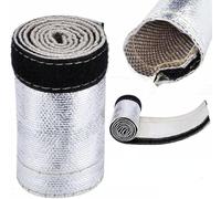 Yuecoom 23.62 × 4.21in Aluminisé Gaine Isolante, Gaine Grise Et Blanche pour CâBles éLectroniques Automobiles