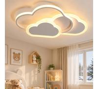 YUEEU 42CM Plafonnier LED Enfant Lustre Chambre 3000K Chaude | CRI≥80 Nuage éclairage de Plafond Blanc Moderne Lampe bébé Blanc 32W Lumière Garçon Fille Light Luminaire Salon