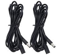 YUEHISY 2 Pièces 5,5x2,1mm Rallonge Câble Lumière Solaire LED DC12V 24V | Connexion plug and play mâle à femelle, fil standard 24AWG, courant maximum 2A, gaine PVC avec noyau de fil de cuivre