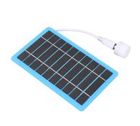 YUEHISY 5V 5W Petit Panneau Solaire USB Chargeur Portable avec Lumière | Puissance 5 W et sortie 5 V, port USB pour téléphones et lampes de poche, lumière USB incluse émettant une lumière blanche.