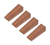 YUEHISY Cale-porte en Bois Brun Foncé Triangulaire Antidérapant pour | 4 pièces de bois de hêtre, Antidérapant pour murs et sols, Conception inclinée permettant un double empilage, Convient au