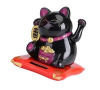 YUEHISY Chat Agitant Solaire, Chat Porte-Bonheur à énergie Solaire pour la Fortune avec Main Ondulée Automatique, Joli Accueillant pour la Maison, Le Bureau, Le Tableau de Bord de Voiture, Ornement