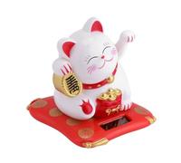 YUEHISY Chat Agitant Solaire, Chat Porte-Bonheur à énergie Solaire pour la Fortune avec Main Ondulée Automatique, Joli Accueillant pour la Maison, Le Bureau, Le Tableau de Bord de Voiture, Ornement