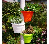 YUEHISY Drain Pipe Flower Pot Hanging Planter for Garden (Orange)