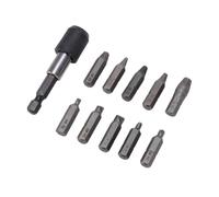 YUEHISY Ensemble de 11 Extracteurs de Vis avec Tige de Prolongation à | Acier au carbone trempé, conception à cannelure inversée, bords de de précision, 10 tournevis et 1 tige d\'extension