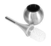 YUEHISY Ensemble de Brosses à Récurer pour Toilettes de Salle de Bains avec Base en Acier Inoxydable, Support de Brosse de Nettoyage de Toilettes de Salle de Bains Blanc pour Cuvette de, Piston à