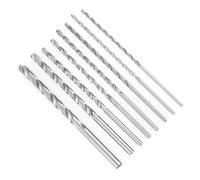 YUEHISY Jeu de Forets Hélicoïdaux, 8 Pièces HSS Forets Extra Longs 4-10 Mm pour le Perçage de Trous Profonds, Hélicoïdaux Multi-matériaux pour Bois, Plastique, Aluminium, Outils de Bricolage