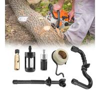 YUEHISY Kit de Carburateur de Tronçonneuse, Pompe à Huile de Tronçonneuse avec Kit de Système de Carburant pour MS180 MS170 018 017, Pièces de Carburateur Usinées avec Précision pour Réparer Le