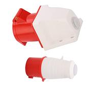 YUEHISY Prise d'alimentation à 4 Broches 32A, Connecteur Industriel triphasé, Ensemble de Prises monté en Surface AC380V-415V, Coque ABS étanche