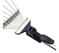 YUEHISY Râteau à Feuilles de Jardin Réglable, Alliage d'aluminium Télescopique avec Tête Multi-Angle, Râteau en Métal pour Débris de Pelouse, Dents Métalliques Flexibles pour Parterre de Fleurs,