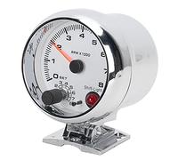 YUEHISY Tachymètre 3,75 Pouces 0-8000 Tr/min 7 Couleurs de Lumière de Fond pour Véhicules à 4/6/8 Cylindres 12 V, Compteur de Régime Universel pour Voiture avec Moteur Pas à Pas, Support chromé, Face