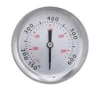 YUEHISY Thermomètre à Pointeur en Acier Inoxydable, Large Plage de 0 à 300 °C, Cadran Antibuée de 47 Mm, Bimétallique, Support à écrou M8, pour Barbecue et Four