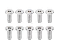 YUEHISY Vis à Tête Cylindrique Creuse M10x25mm 10 Pièces Acier Inoxydable | Filetage M10 avec pas de 1,5 mm et longueur de filetage de 25 mm, diamètre de 20 mm et largeur hexagonale de 6 mm, 10 vis à