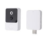YUEHISY Visiophone Intelligent pour Application Tuya, Caméra de Sonnette | Boîtier Résistant aux Intempéries, Reconnaissance Intelligente par IA, Vidéo HD 1080P et Angle Large 160°, Communication