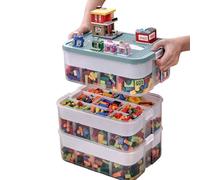 Yuehuamech Boîte de Rangement Organisateur pour Jouets Lego empilable | boîtier de rangement conteneur à jouets multi-compartiments pour tri de blocs de construction, mallette portable pour blocs