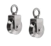 YUEKOPOU Bloc pivotant de roue de poulie à rainure en V universel de 48 mm - Robuste for câble en acier et corde de chanvre, idéal for les applications de levage et de levage