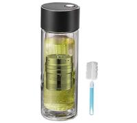 Yuemeuy Bouteille d'Eau avec Filtre | Bouteille Infuseur Thé en Verre 400ml - Gobelet Double Paroi Résistant à Haute Température avec Couvercle Magnétique pour Sport, Voyage, École, Voiture, Bureau,