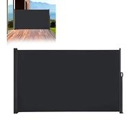 YUENFONG Auvent latéral,Auvent Extensible Brise-Vue Protection Solaire Protection Contre Le Vent Protection Solaire Opaque avec Support Mural Auvent pour Jardin (Anthracite, 180 x 300 cm)