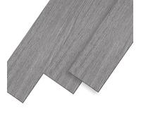 YUENFONG Lot de 18 revêtements de sol en PVC autocollants,aspect bois,91,44 x 15,24 x 0,2 cm,pour environ 2,5 m²,Gris