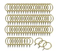 YUENPUN Lot de 150 anneaux de rideaux coulissants en laiton avec œillets coulissants, 38 mm de diamètre intérieur pour tringles de fenêtre, rideaux de douche