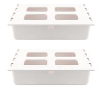 YUENPUN Lot de 2 tiroirs autocollants sous le bureau de 2,7 kg, grande capacité de 33 x 2,5 cm, boîte de rangement sous le bureau, la maison, l'école (blanc)