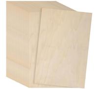 YUENPUN Lot de 20 feuilles de contreplaqué A4 rectangulaires de 300 x 200 x 2 mm, panneaux de contreplaqué brut pour projets de bricolage, peinture
