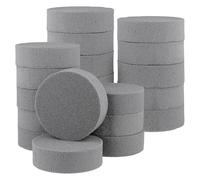 YUENPUN Lot de 20 mousses rondes pour fleurs artificielles - 12 x 4 cm - Gris - Mousse humide pour fleurs, mariage, cadeaux