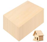 YUENPUN Lot de 26 feuilles de bois de tilleul, 300 x 200 x 2 mm, feuilles rectangulaires de bois de peuplier brut pour travaux manuels, art, peinture, décoration d'intérieur, bricolage