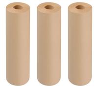 YUENPUN Lot de 3 rouleaux de papier cadeau marron 30 cm x 30 m Rouleau de papier kraft pour artisanat, emballage, décoration