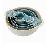 YUENPUN Lot de 8 bols gigognes en plastique avec bol mélangeur, bol filtrant, tasse à mesurer, tamis, ensemble multifonction pour la préparation des aliments de cuisine pour la pâtisserie, la cuisine