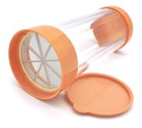Yueser Secoueur Tamiseur, Couvercle à Mailles Fines Tamis à Farine Shaker Sucre Poudre Saupoudreuse à Epices Distributeur Poudre Shaker pour Chocolat Farine Fine Sucre Cacao (Orange)