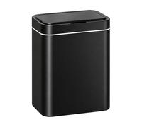 YueShengYCHUANG Poubelle Automatique Intelligente 20 litres Couvercle Rabattable Capteur Infrarouge pour Un Rangement Compact Efficace dans la, Noir