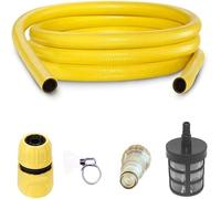 YUET Tuyau d'aspiration 15M avec Raccord Rapide et Filtre Accessoire pour Nettoyeur Haute Pression pour Karcher K2 K3 K4 K5 K6 K7 & Bosch AQT Series