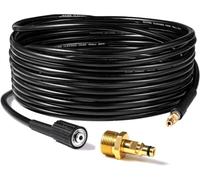 YUET Tuyau de rechange de 15 m pour nettoyeur haute pression Kärcher K2, K3, K4, K5, K7, Click Connect M22-14 mm, tuyau haute pression, tuyau de nettoyage avec sortie filetée