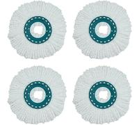 YUETTYY Tête de balai rotative, tête de balai de rechange lavable pour balai à disque Leifheit Clean, tête de balai de rechange en microfibre forme ronde 2/4 pièces (4)