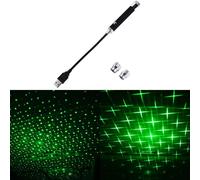 yufana Lampe de Toit USB, Auto Voiture Lumière LED Toit, Lumières Ambiance LED Toit Atmosphère Lumière, Lampe de Toit USB pour Voiture, Convient pour Voiture/Maison/Fête (LumièRe Verte)
