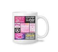 Yufansd Une Collègue Vraiment Géniale Originale Mug pour Collègues de Travail Femme Humour Cadeau d'adieu pour une Collègue Noël Drôle Tasse Pot De Départ Retraite (Collègue)