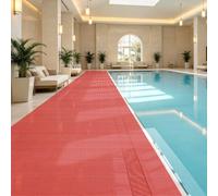 YUGAOYU Tapis de Drainage 110 x 140 cm en PVC Tapis Creux Antidérapant en Caoutchouc PVC Robuste et Durable pour Zone Humide, Piscine, Buanderie, Rouge