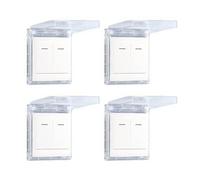 YUGSHNKFC Couvercle de commutateur électrique étanche, boîtier transparent, transparent pour salle de bain, cuisine, résistant chocs, protection fine de prise électrique, bouclier résistant à