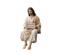 YUGSHNKFC Figurine Miniature Religieuse Assise détaillée Peinte à la Main pour Bureau, Tableau de Bord de Voiture, décorations de Bureau à Domicile, de Foi chrétienne