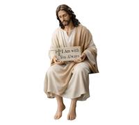 YUGSHNKFC Figurine Miniature Religieuse Assise détaillée Peinte à la Main pour Bureau, Tableau de Bord de Voiture, décorations de Bureau à Domicile, de Foi chrétienne