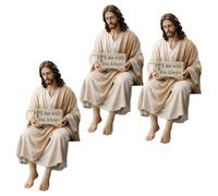 YUGSHNKFC Figurine Miniature Religieuse Assise détaillée Peinte à la Main pour Bureau, Tableau de Bord de Voiture, décorations de Bureau à Domicile, de Foi chrétienne