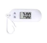 YUGSHNKFC Montre de poche numérique à LED avec porte-clés - Horloge miniature - Pratique - Sac à dos pratique pour les étudiants et les enfants - Activité de plein air - Minuteur en plastique, blanc